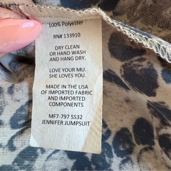 SHOW ME YOUR MUMU Snake Print Wide Leg Jumpsuit Boho Festival Vacation Chic XS - Picture 13 of 13